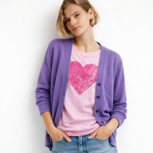 J.Crew Wool Cashmere Blend V-Neck Cardigan Sz S